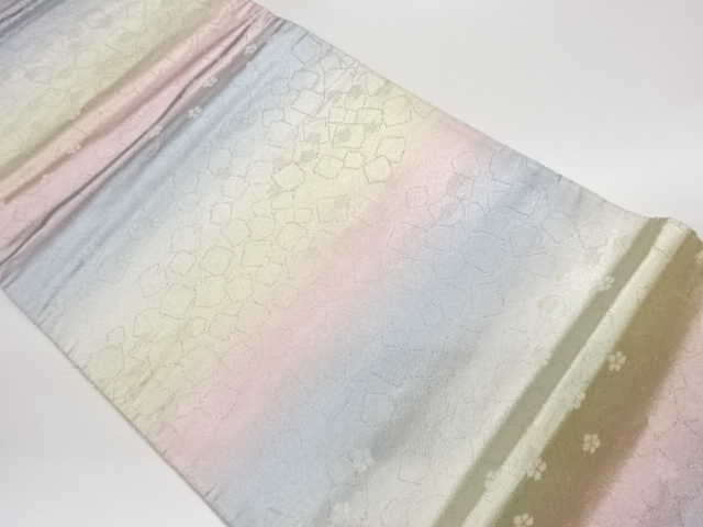 SALE!! JAPANESE FUKURO OBI / WOVEN FLOWER