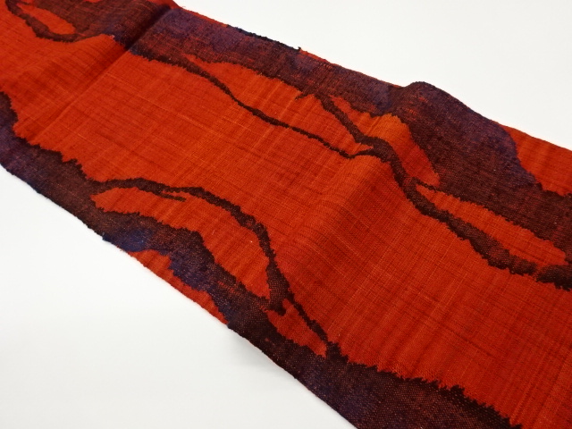 SALE!! JAPANESE NAGOYA OBI / TSUMUGI / WOVEN ABSTRACT STRIPE