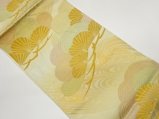 SALE!! JAPANESE FUKURO OBI / WOVEN PINE & STREAM