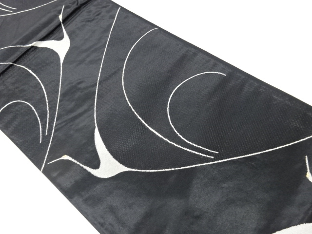 JAPANESE FUKURO OBI / WOVEN ABSTRACT CRANE