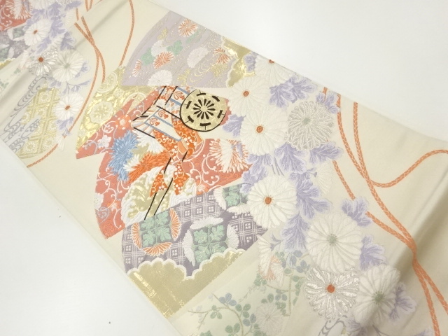 JAPANESE FUKURO OBI / WOVEN KIKU