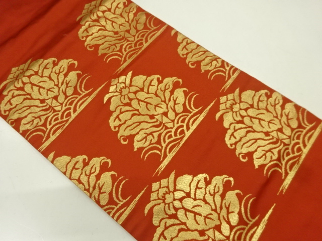 SALE!! JAPANESE KIMONO / ANTIQUE NAGOYA OBI / WOVEN FLOWER