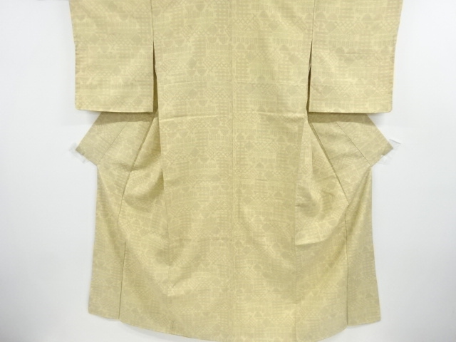 SALE!! JAPANESE KIMONO / TOKAMACHI TSUMUGI / WOVEN GEOMETRIC