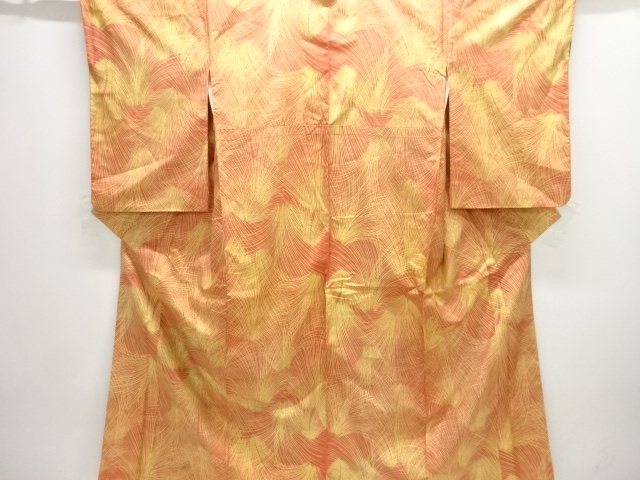 鎌倉まるか堂　着物リメイク　紬の華八角に亀甲紋様のひらり♪絹混　　　☆シンプル　Aラインシルエット☆　　ロングスカート