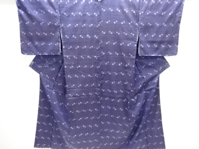 SALE!! JAPANESE KIMONO / ANTIQUE KIMONO / SILK / HAND WOVEN TSUMUGI / KASURI PATTERN