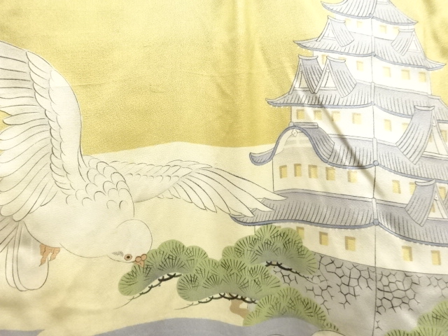 ★きもの北條★　アンティーク　牡丹と雀の図　気品に満ちた刺繍の美　辛子色　名古屋帯 A270-11 【中古】 2025年最新Yahoo!オークション -きものの北條の中古品・新品・未使用