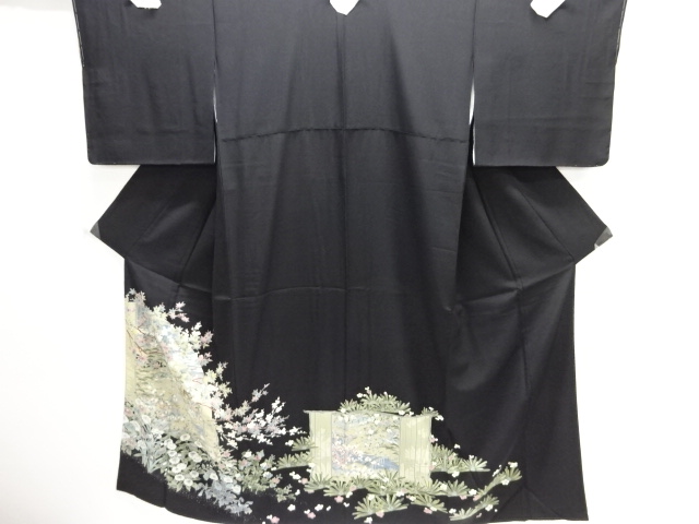 SALE!! JAPANESE KIMONO / TOMESODE / SILK / CHAYATSUJI