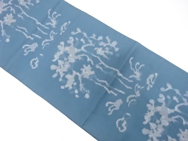 SALE!! JAPANESE KIMONO / ANTIQUE FUKURO OBI / SILK / WOVEN ABSTRACT FLORAL PLANTS