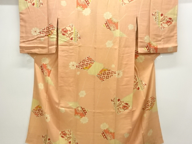 SALE!! JAPANESE KIMONO / ANTIQUE JUBAN / SILK / KINSHA / FLOWERS