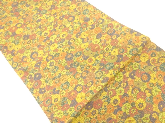 SALE!! JAPANESE KIMONO / NAGOYA OBI / SILK / WOVEN KIKU