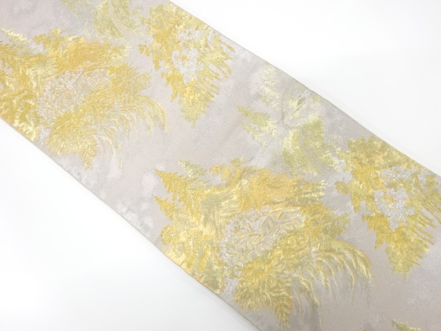 SALE!! JAPANESE KIMONO / ANTIQUE FUKURO OBI / WOVEN SCENERY OF COUNTRYSIDE