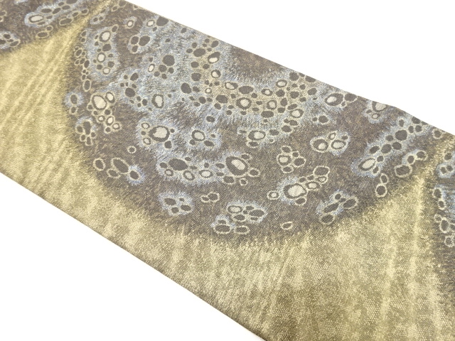 JAPANESE KIMONO / FUKURO OBI / SILK / GOLD / WOVEN STONE PAVEMENT