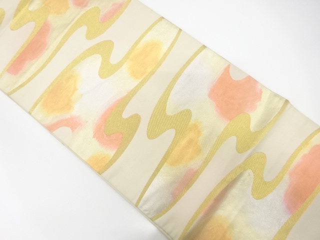 SALE!! JAPANESE KIMONO / ANTIQUE FUKURO OBI / SILK / WOVEN MIST