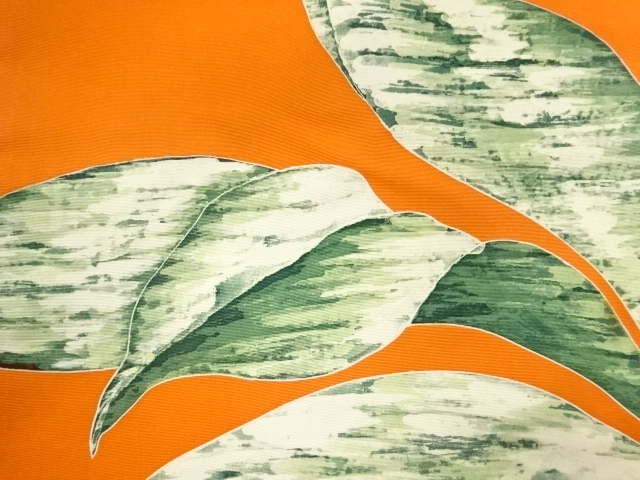 SALE!! JAPANESE KIMONO / ANTIQUE NAGOYA OBI / SILK / SHIOZE / PLANTS