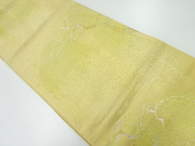 SALE!! JAPANESE FUKURO OBI / WOVEN WEEPING WILLOWS