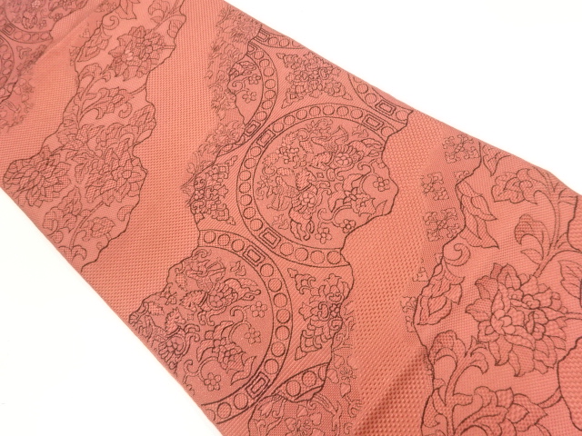 JAPANESE KIMONO / NAGOYA OBI / SILK / WOVEN HUNTING