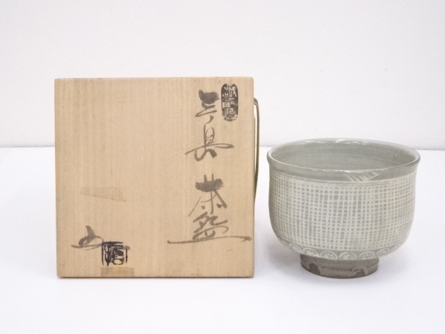 JAPANESE TEA CEREMONY / TEA BOWL CHAWAN / MISHIMA 