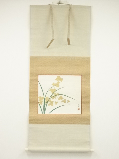 SALE!! JAPANESE HANGING SCROLL / HAND PAINTED / IVY / BY CHOSEI MIWA