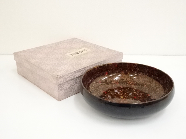 □■旧家蔵出し！時代 指物師 徳与　桶型菓子器　銀縁金彩細密松葉文様　料理鉢■□懐石　料亭　使い方色々！ 歴代の作品から当代の新作まで。「千家十職」の名品に触れる | THE